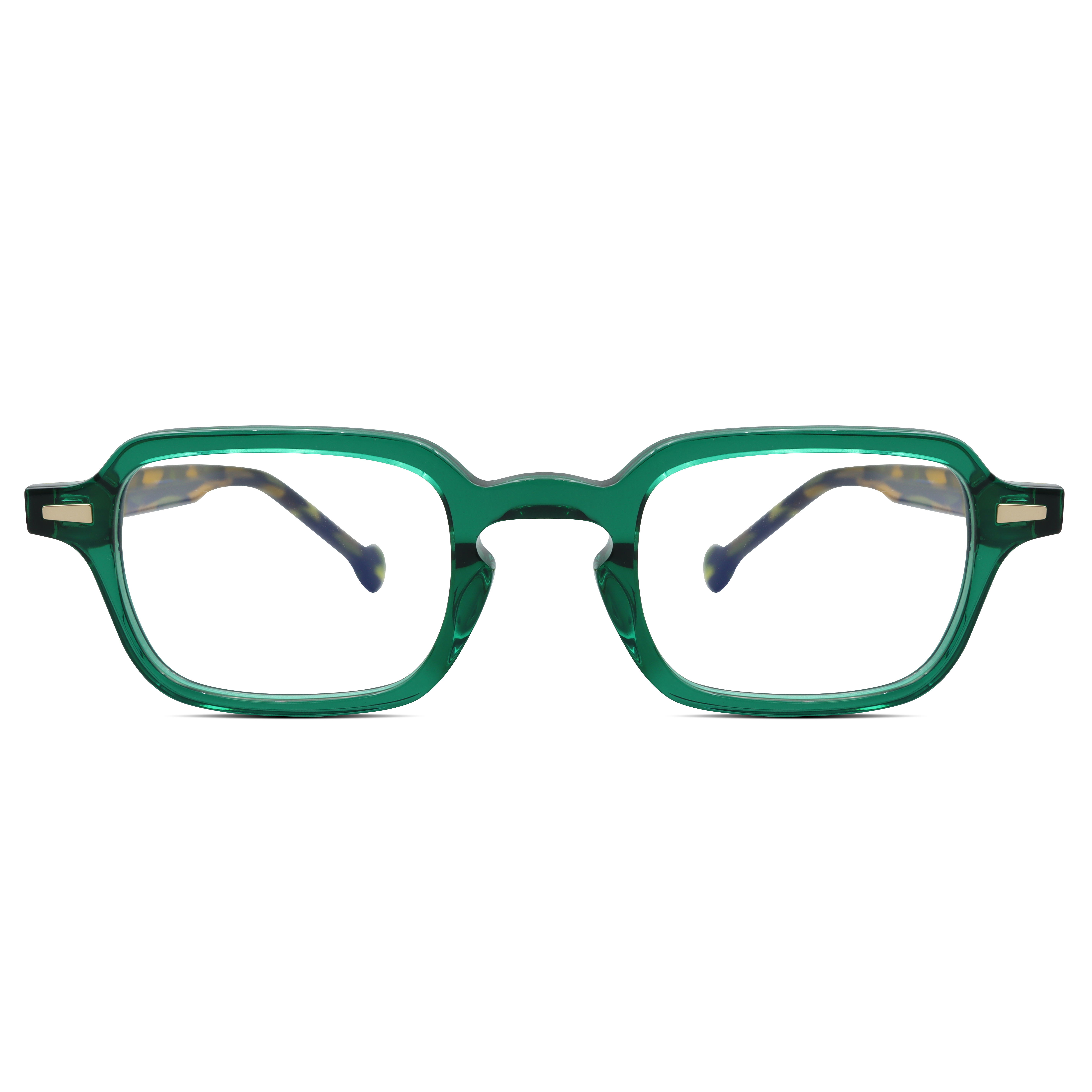 Yintai Handcrafted Acetate Optical Frame 9061 Micro Square-Round Minimal Retro Cold-Tone Frame