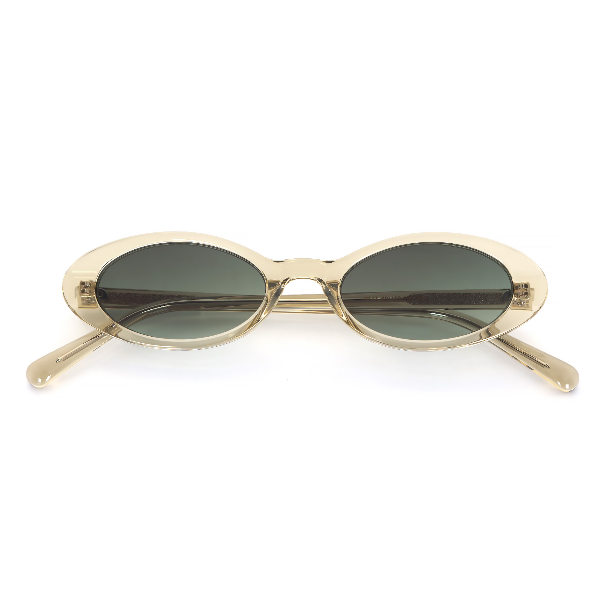 Cat Eye Corporate Gift — Champagne Oval Acetate Sunglasses Wholesale Custom Logo