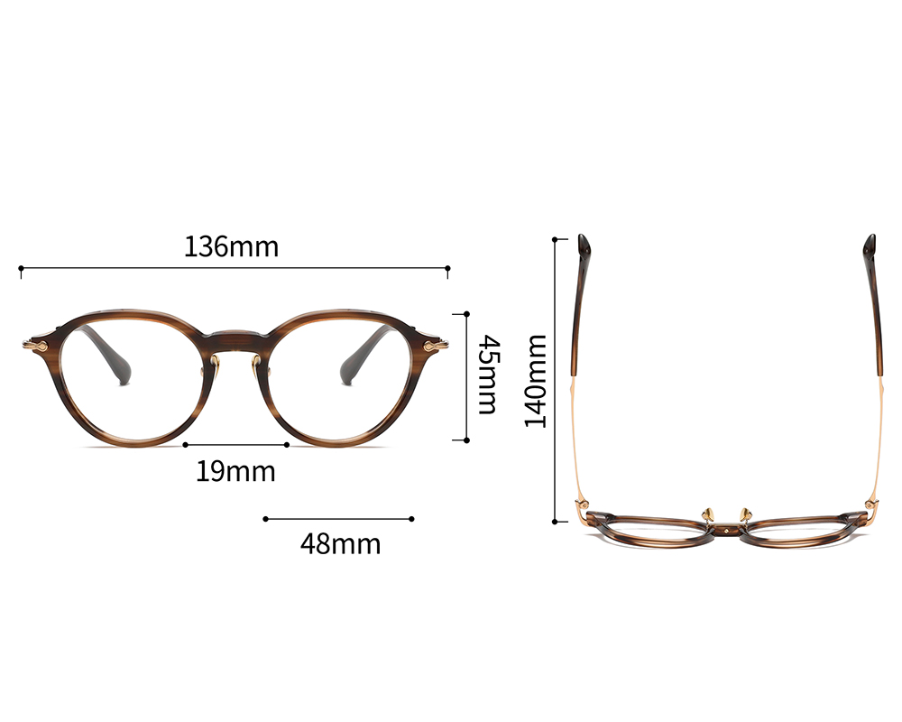 M131 Titanium Nose Bridge Round Size Chart 48-19-140