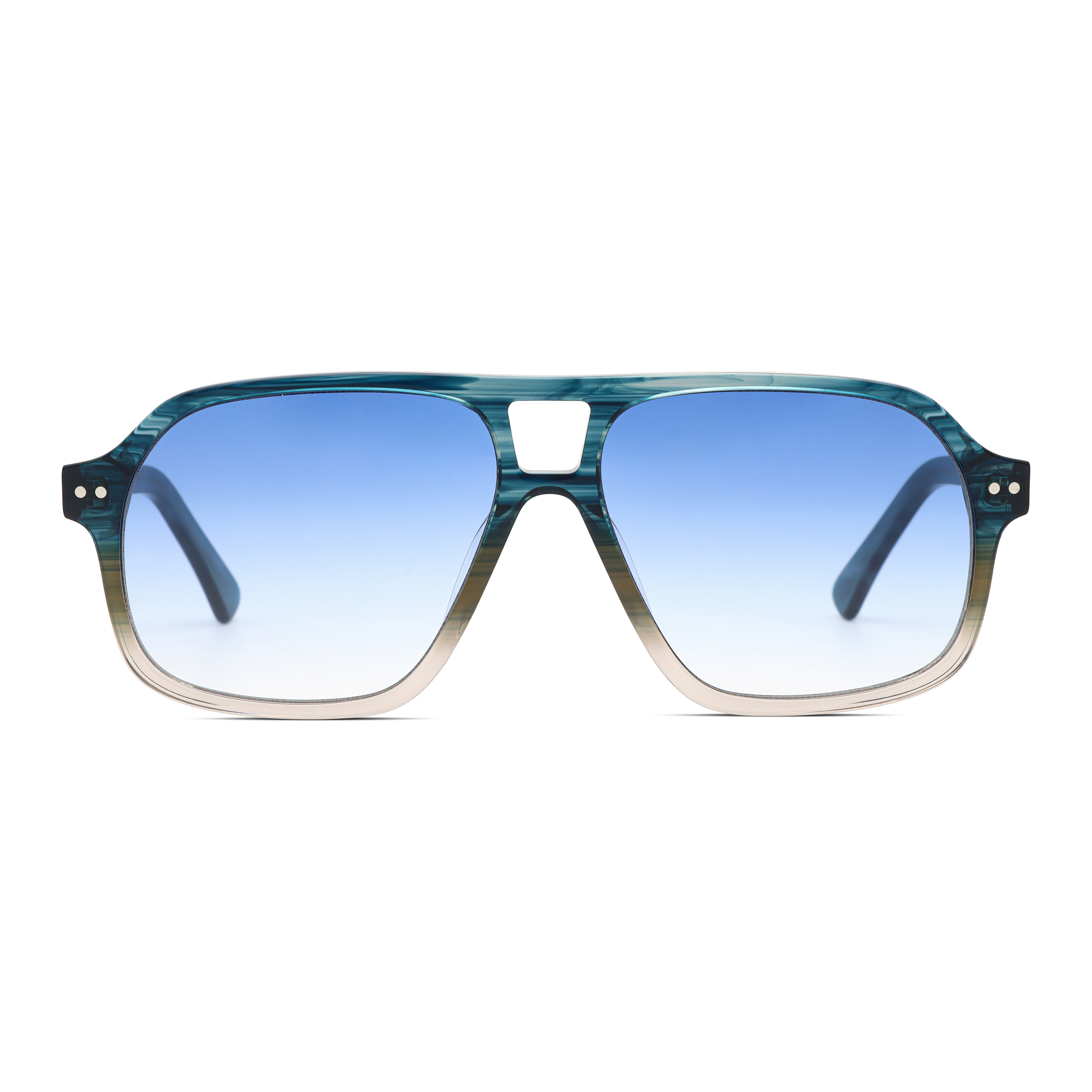 Men's Luxury Oversized Pilot Sunglasses, Customizable Logo Acetate Frame Fashion Sunglasses OEM ODM