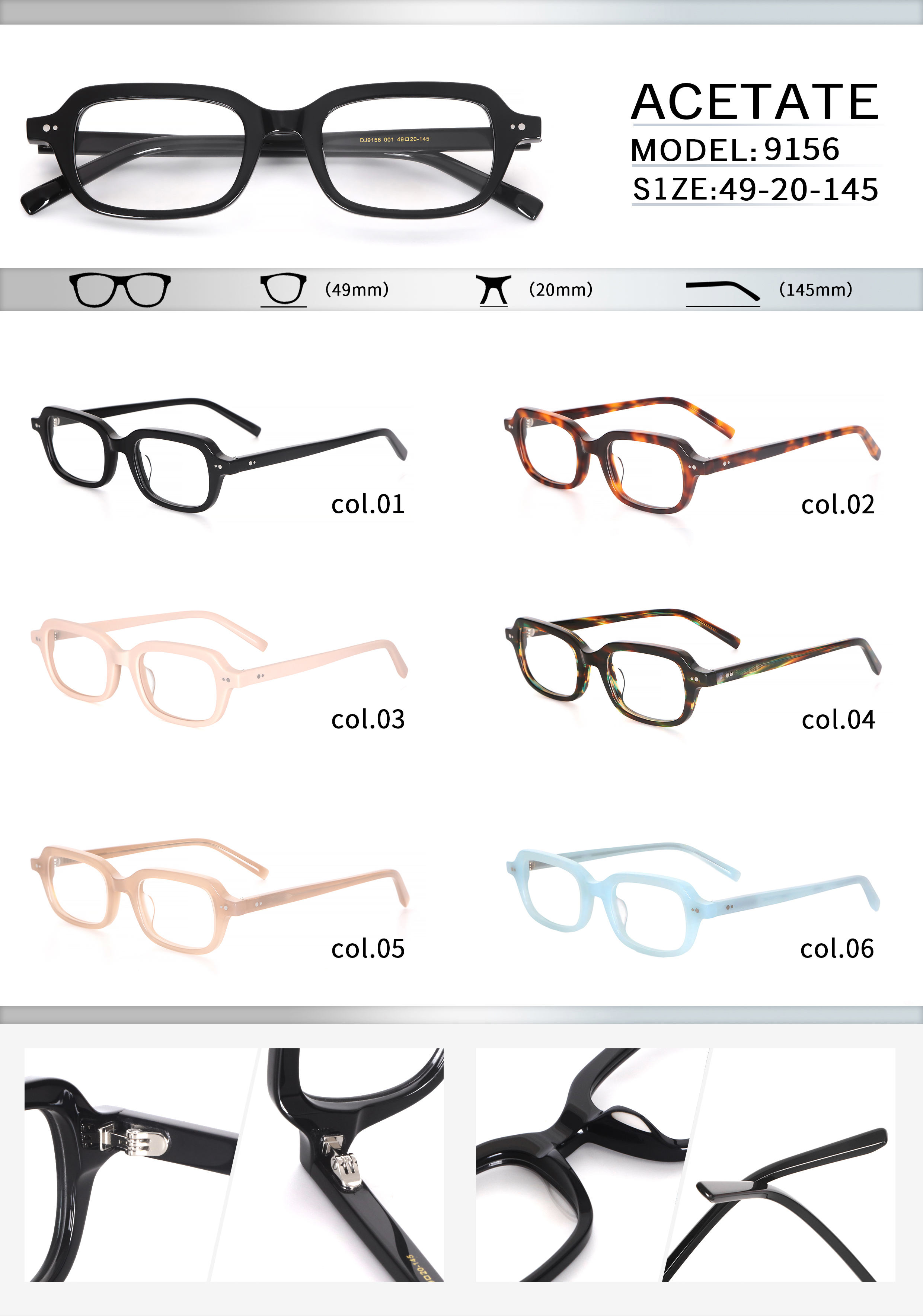 acetic-acid-optical-frames-retro-square-and-round-frames-five-rivet-arrow-shaped-hinges-product-catalog-image-1