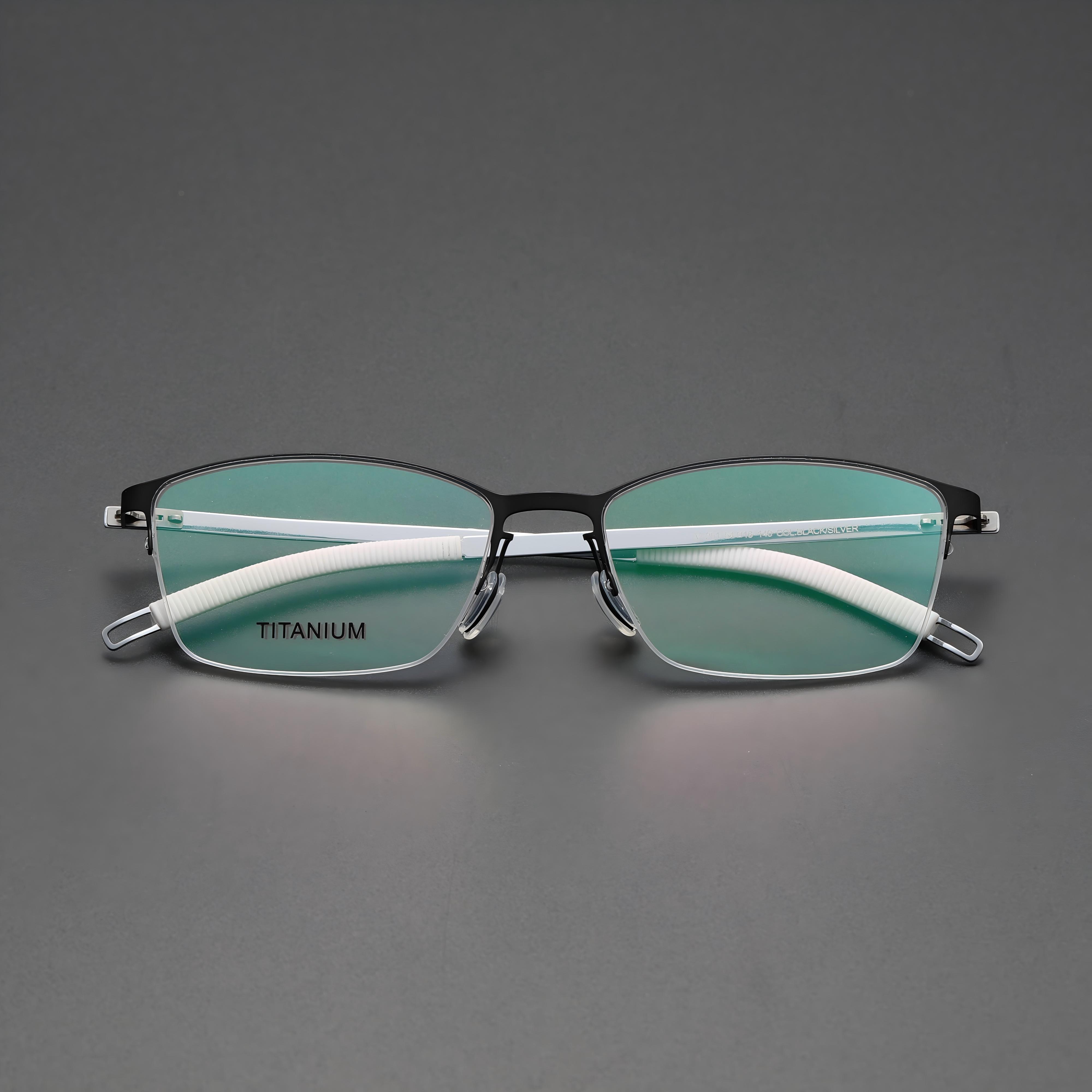 Wholesale High Quality Titanium Semi-Rimless Optical Eyeglass Frames For Men & Women Custom Logo OEM ODM