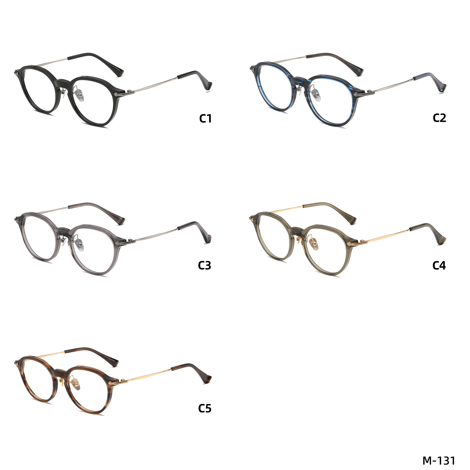 M-131 Color Chart - Environmentally Friendly Eyeglass Frames