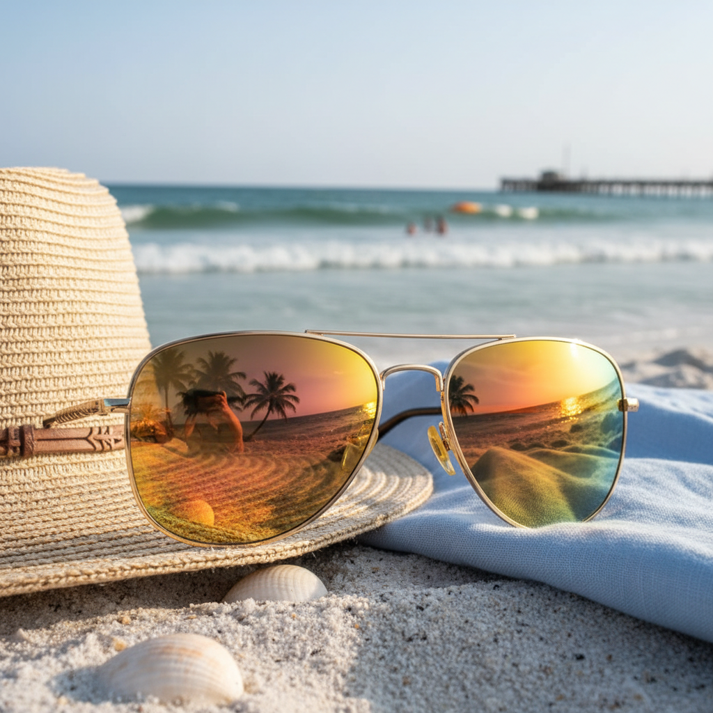 Clip On Sunglasses For Seaside Vacation And Beachwear