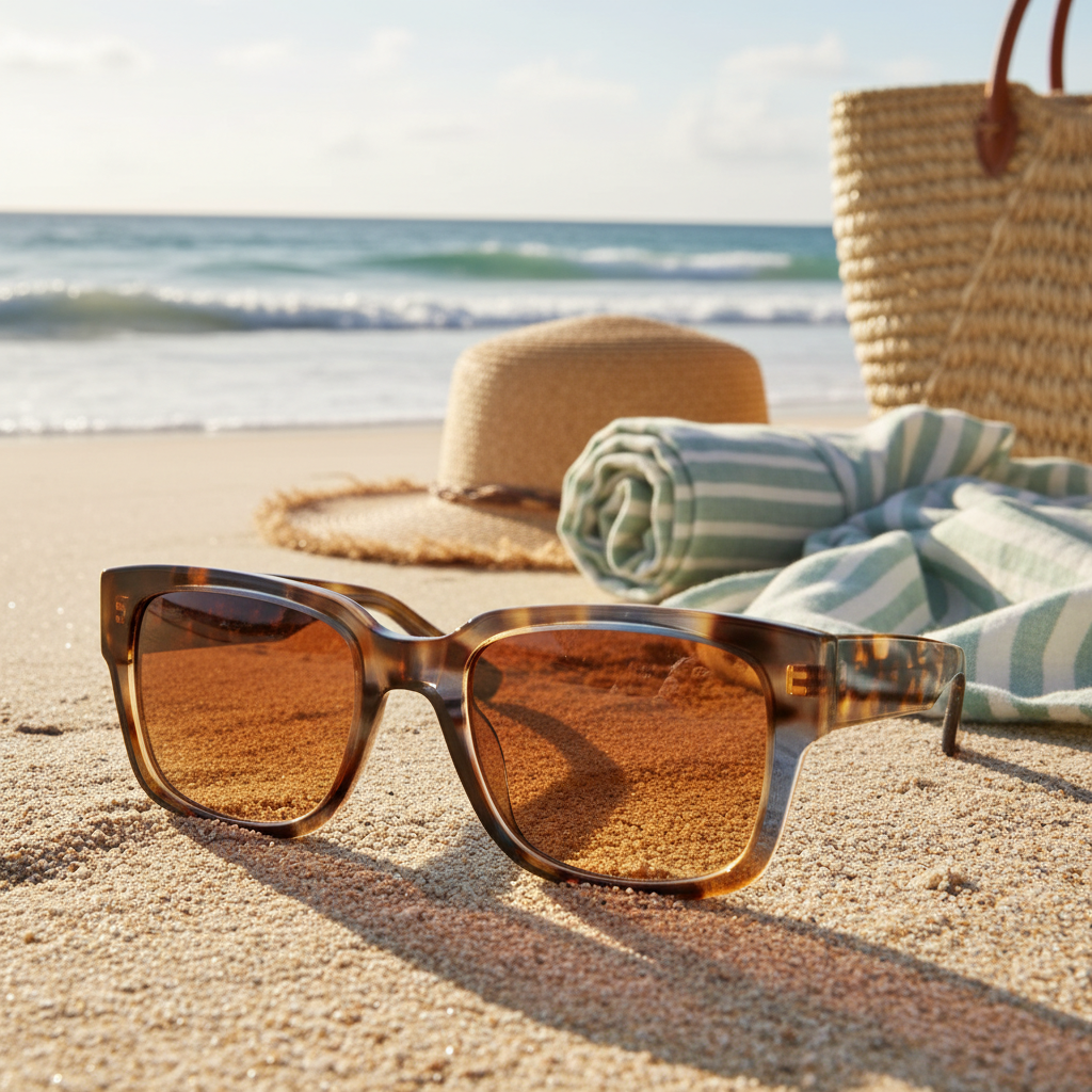 Rectangle Sunglasses For Seaside Vacation And Beachwear