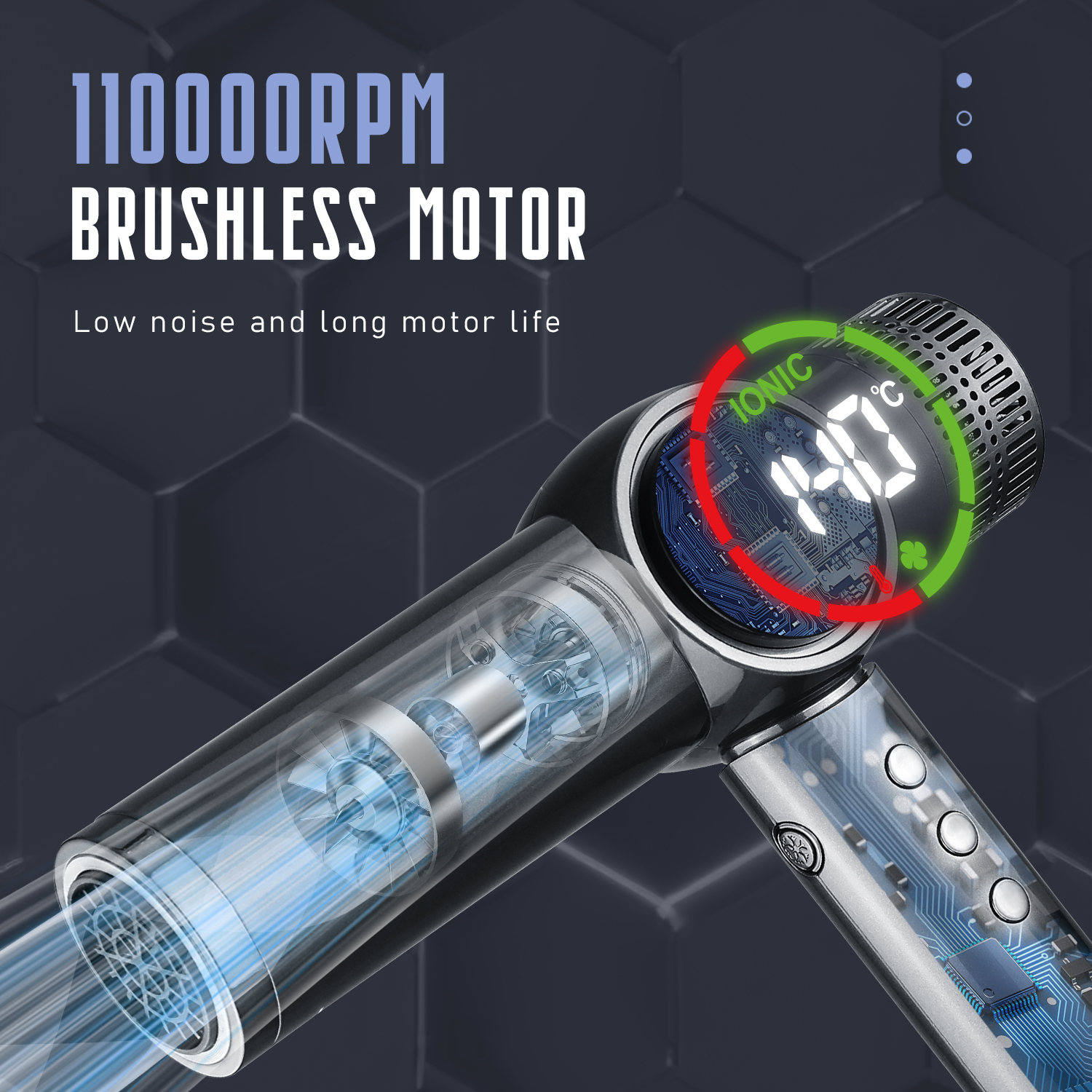KooFex Pro Factory T-Shape High-Speed 110,000 RPM BLDC Hair Dryer Negative Ion Hair Blow Dryer (5)