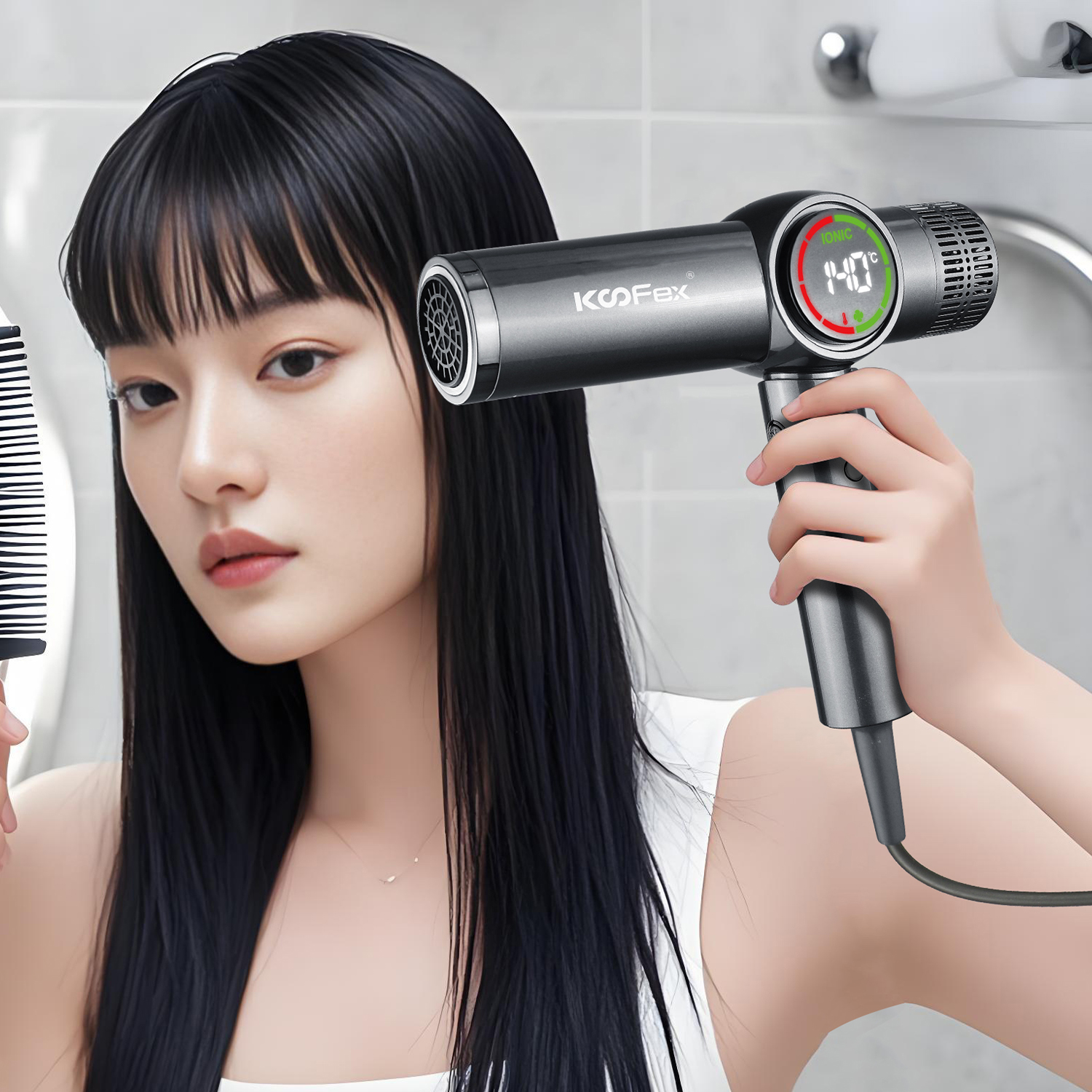 KooFex Pro Factory T-Shape High-Speed 110,000 RPM BLDC Hair Dryer Negative Ion Hair Blow Dryer (8)