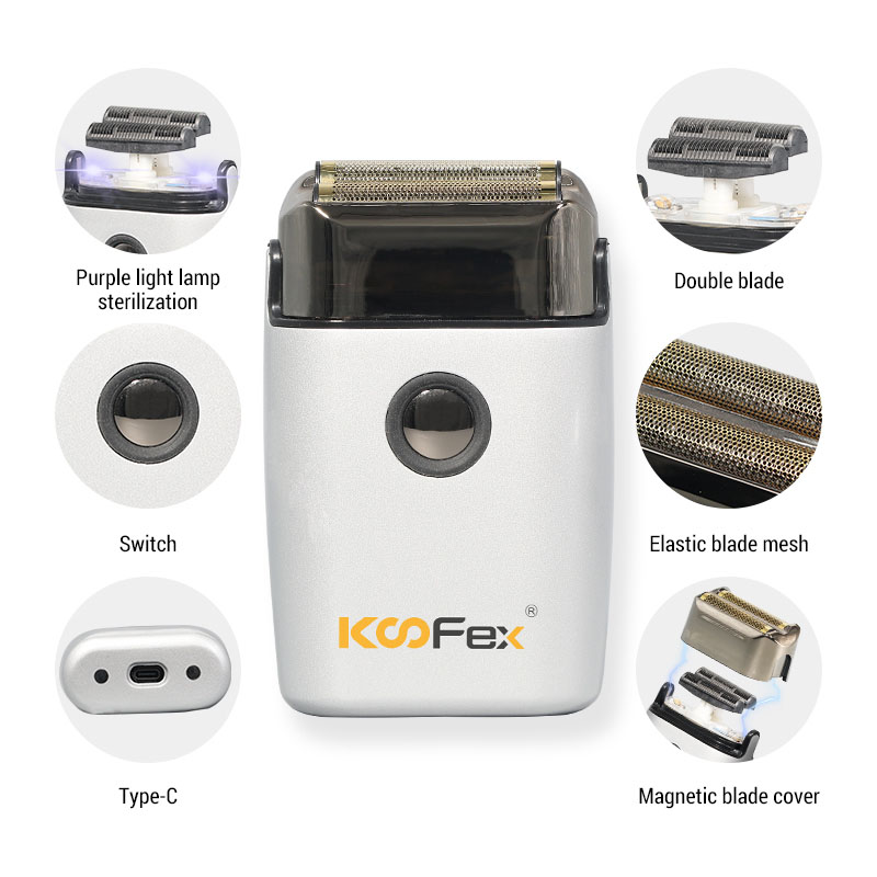 KooFex Professional Rechargeable UV Barber Shaver 9000 RPM Foil Shaver (7)