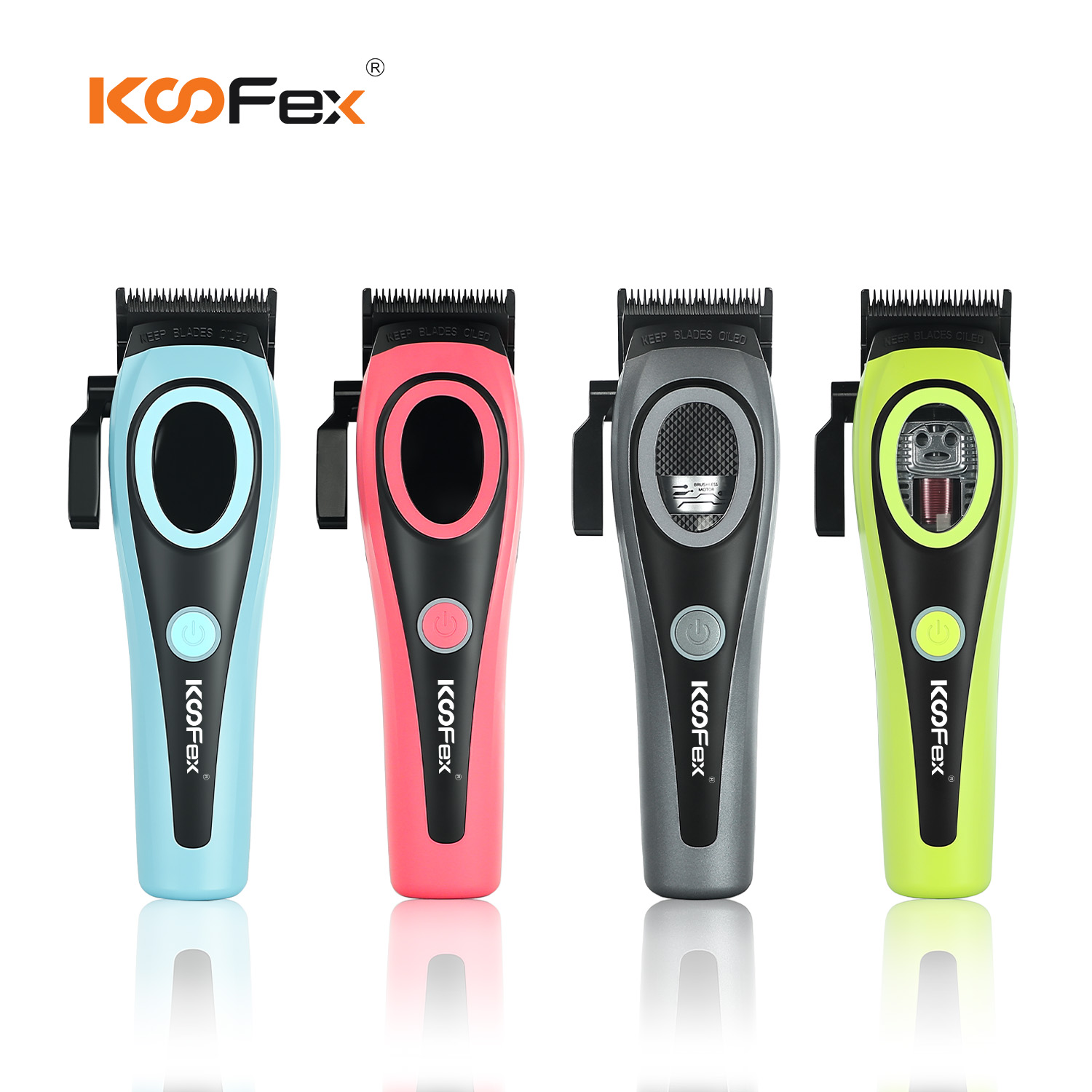 KooFex KF-6416 Motor Custom vortex Motor Hair Clipper 7500RPM Professional Rechargeable Barber Brushless BLDC Hair Clipper