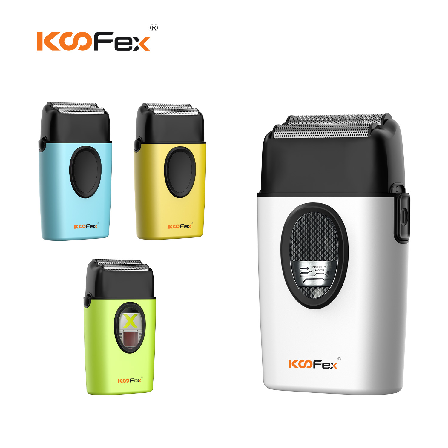 KooFex KF-6418 Customized Vector Outer Rotor BLDC 9200RPM Twin Foil Blades Professional Foil Shaver