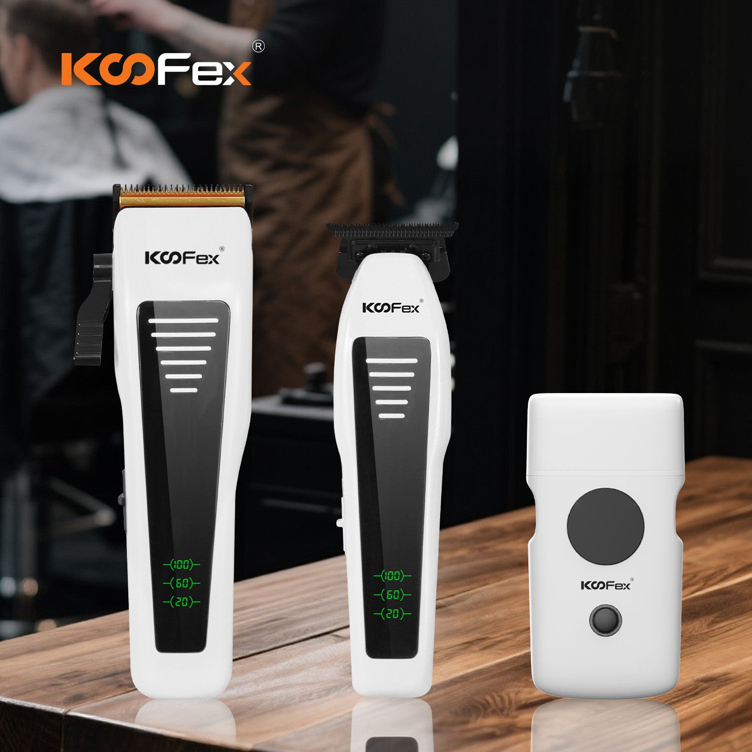KooFex Professional Hair Clipper Series with DLC Blades and High-Torque Motors