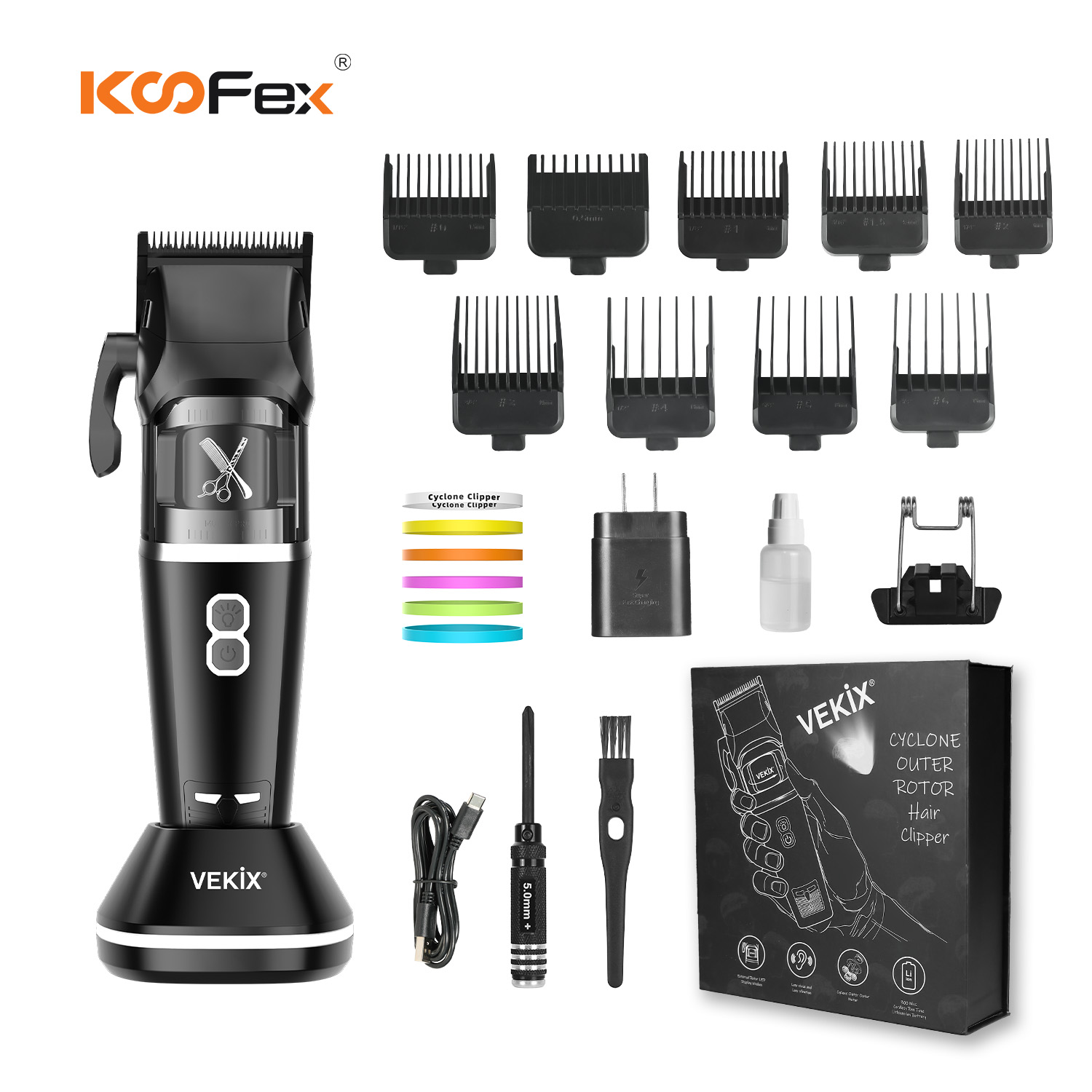 KooFex KF-6801 Professional Hair Clipper with Outer Rotor Brushless Motor Launches for Global Barber Market