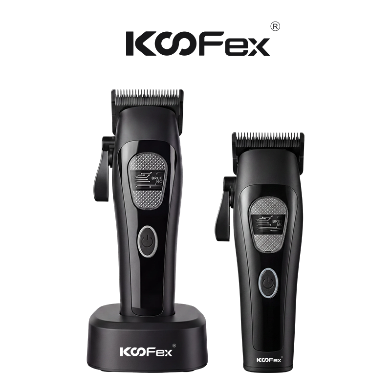 KooFex KF-6450 ODM/OEM Pro 7800 RPM Outer Rotor BLDC Hair Clipper Cordless Visible Motor Barber Hair Clipper