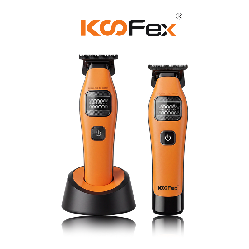 KooFex KF-6458 OEM/ODM 3 Hours Working Time 7200RPM High-speed Brushless Motor Professional Hair Trimmer with Viewing Window Design