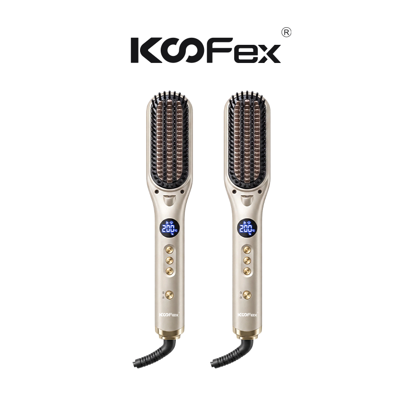 KooFex KF-5239 OEM/ODM PTC soojendusega negatiivsete ioonidega keraamiline sirgendajahari kamm