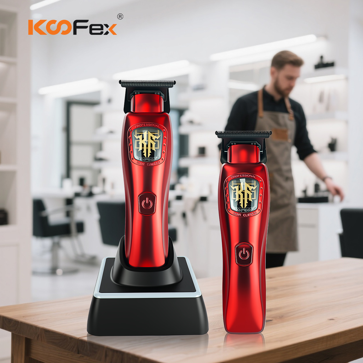 KooFex KF-6609 Pro Hair Trimmer with Metal Dock & Magnetic Levitation Motor