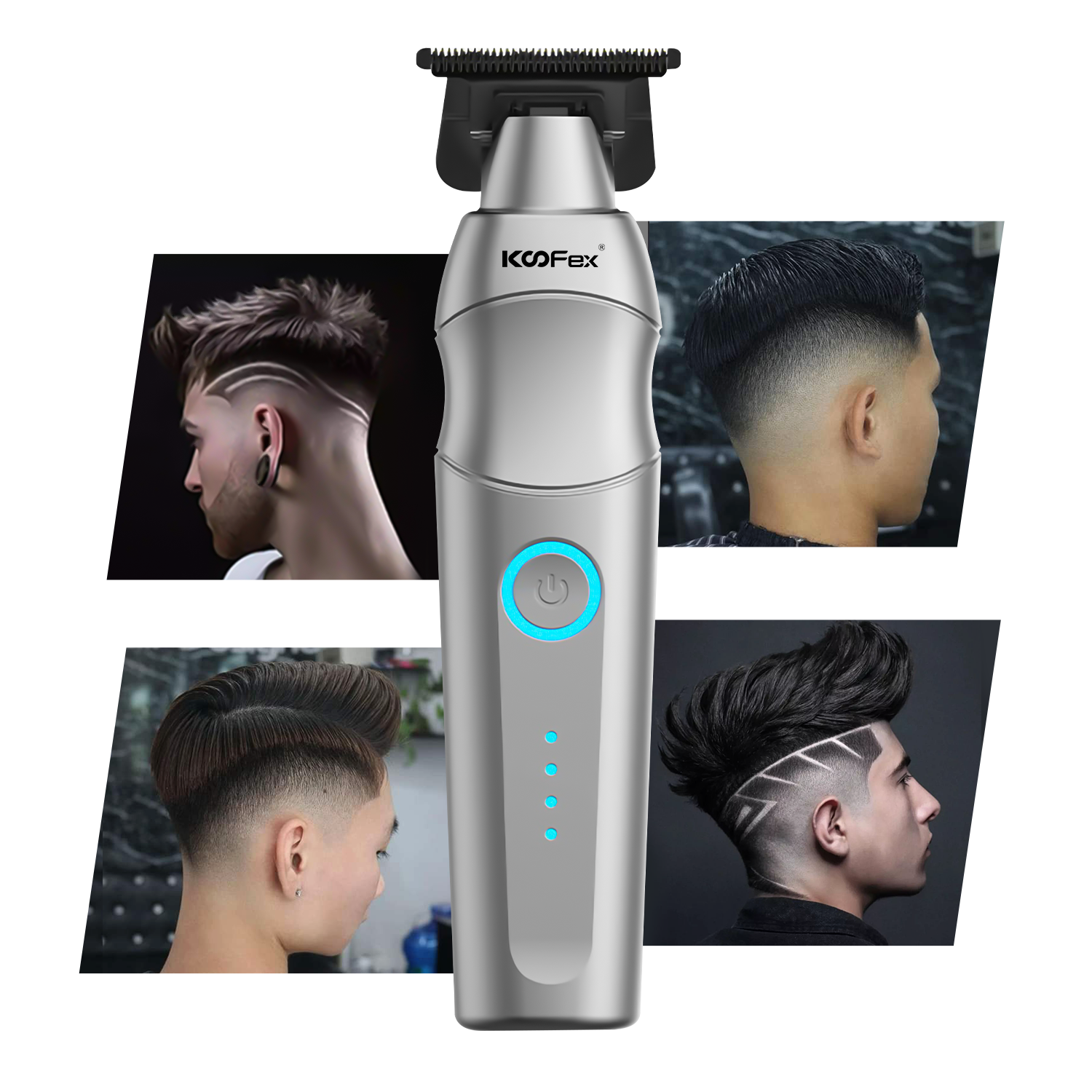 KooFex DLC Blade 7000RPM DC Motor Professional Rechargeable Barber Hair Clippers