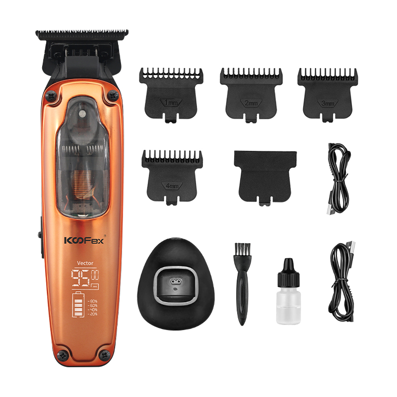 Professional 10000 ROM Vector Motor Barber Trimmer Hair Cutting Tools Adjustable Dlc Blade Fast Charging Base Hair Trimmer