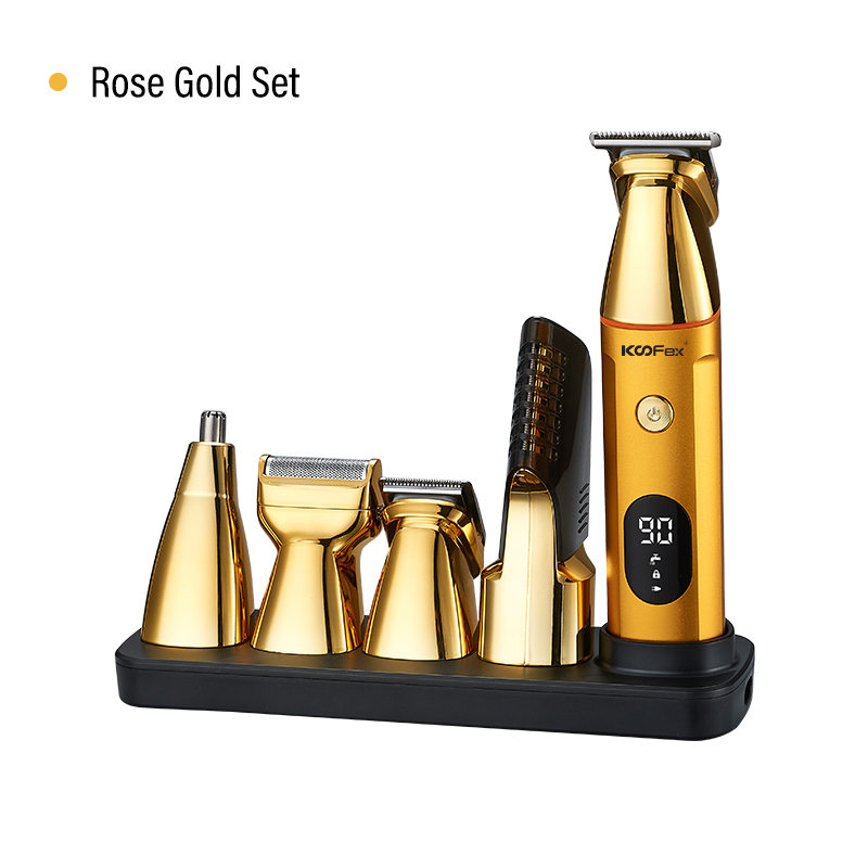 KooFex 2024 New Product Waterproof 5 In 1 Multifunction Hair Trimmer Kit For Men
