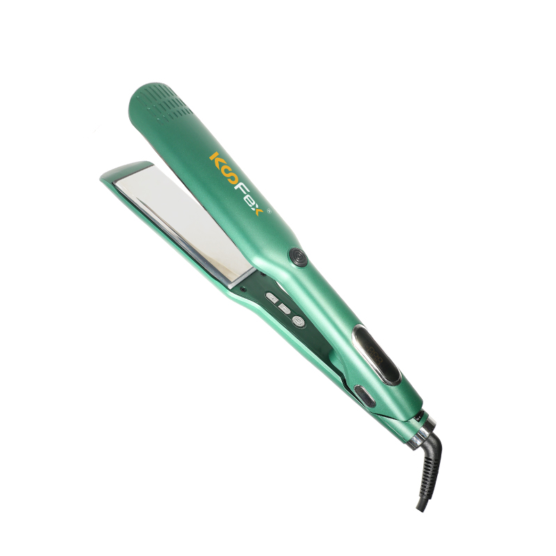 KooFex New Design Titanium Flat Iron Negative ions Hair Straightener With Custom Color
