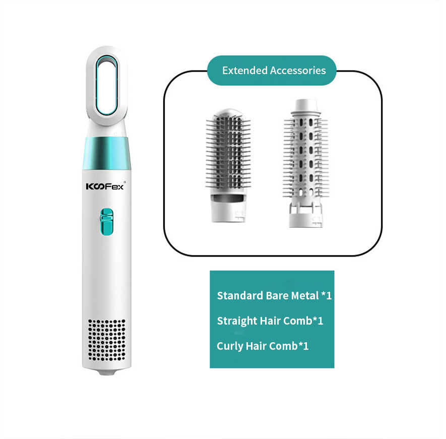 KooFex 3 in 1 800W New Salon Negative Ion Curling Iron Hot Air Comb Professional Straightener Comb Electric Dryer Brush