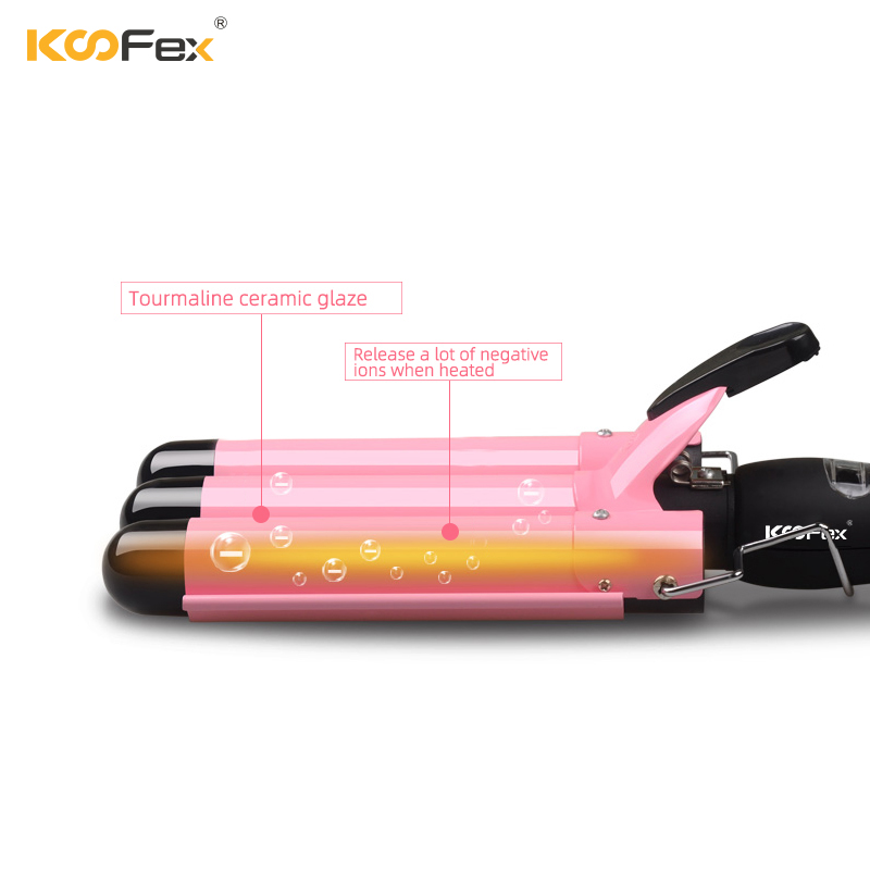 New Arrival China Automatic Rotating Curling Iron -
KooFex Home Ceramic Hair Iron LCD/LED Quick Heating PTC Hair Iron with 3 Barrels - KooFex