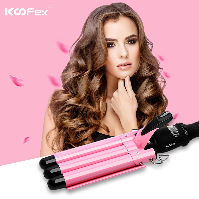 New Arrival China Automatic Rotating Curling Iron -
KooFex Home Ceramic Hair Iron LCD/LED Quick Heating PTC Hair Iron with 3 Barrels - KooFex