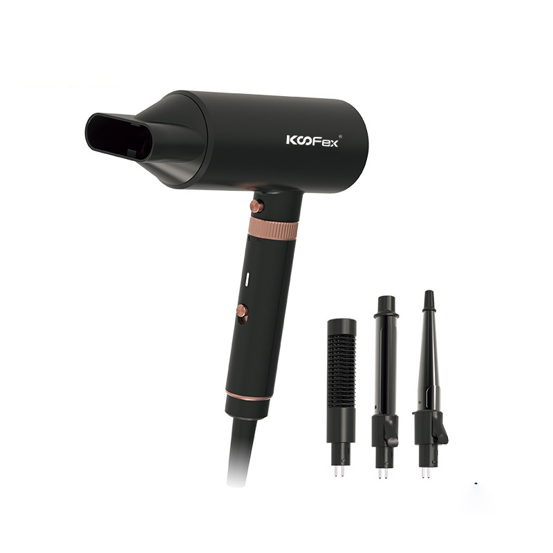 KooFex 4 in 1 Multifunctional Hair Dryer Curling Straightening Set Professional Hair Dryer