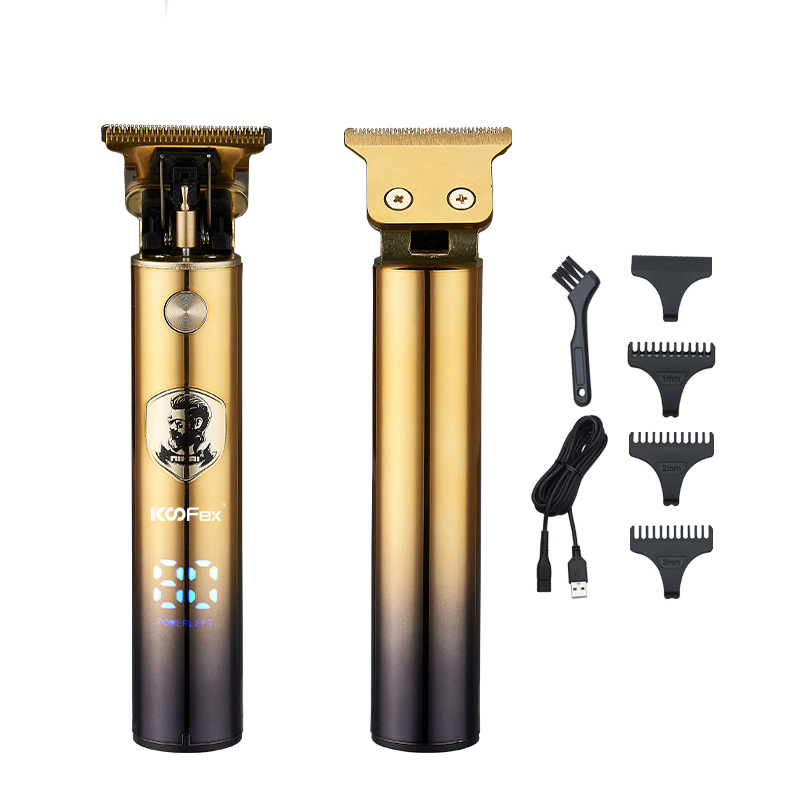 Factory Outlets Cordless Hair Cutting Machine - Men's Professional Beard Hair Clipper LCD Cordless Electric Hair Clipper Hair Cutting Machine - KooFex