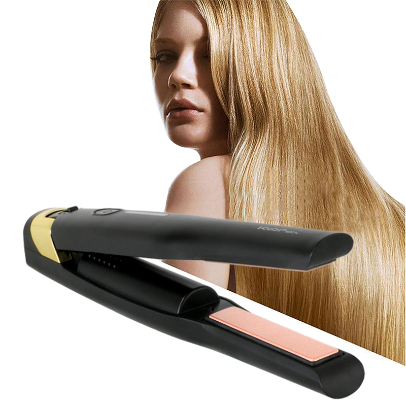 Top Quality Beard Straightener Comb -
KooFex Fast Heating Hair Flat Iron LED USB Charging Cordless Hair Straightener - KooFex