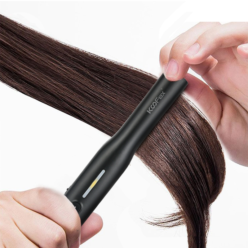 Top Quality Beard Straightener Comb -
KooFex Fast Heating Hair Flat Iron LED USB Charging Cordless Hair Straightener - KooFex