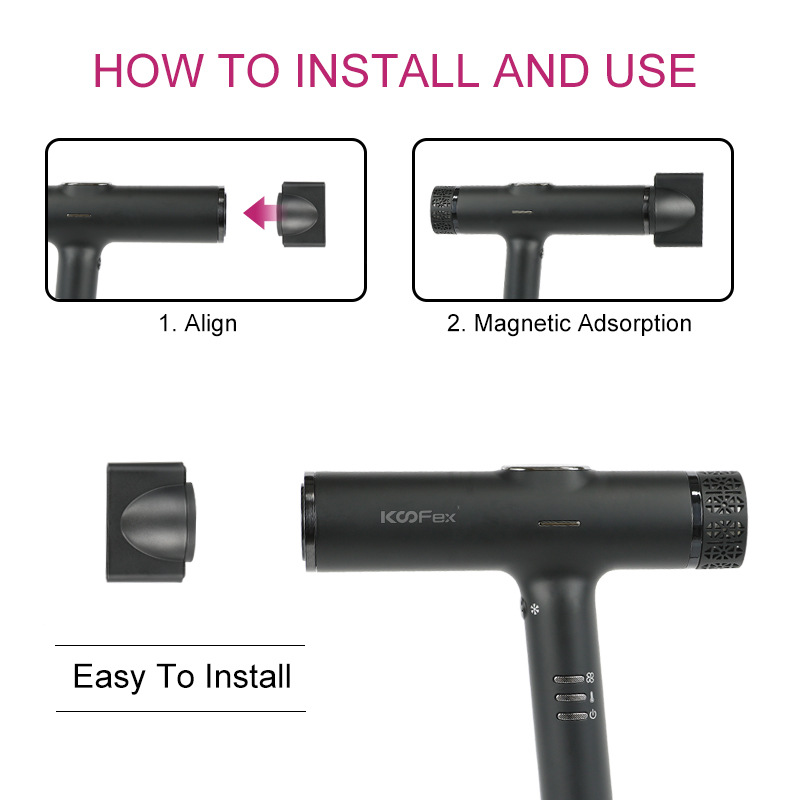 Wholesale Dealers of Hair Dryer With Diffuser -
KooFex Professional High Speed Hair Dryer 110000 RPM BLDC Motor Brushless Hair Dryer - KooFex