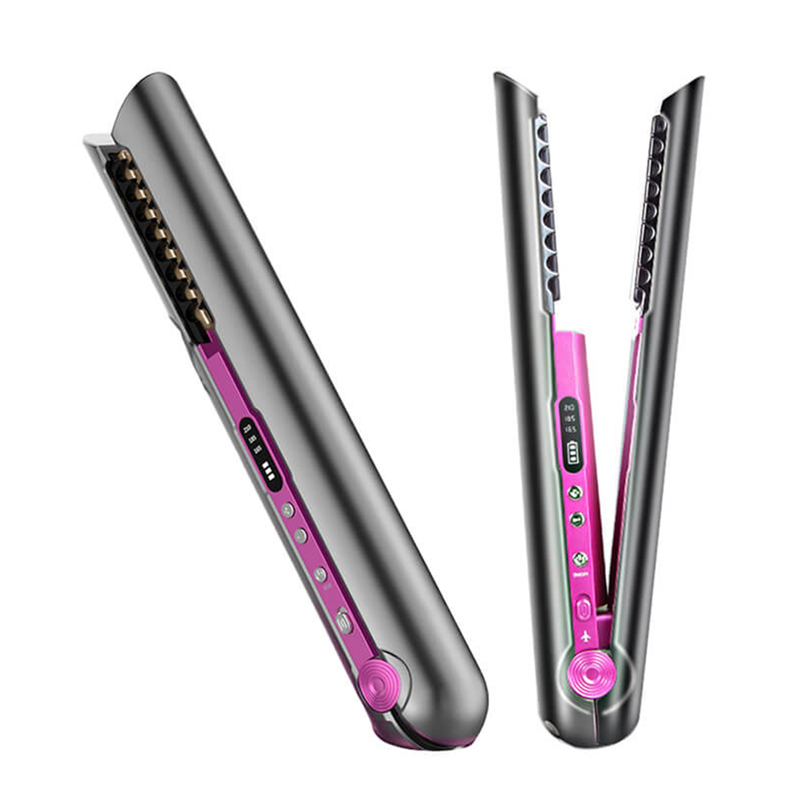 KooFex Hair Straightener Wireless Mini Flat Iron Strap On Airplane Travel Hair Straightener