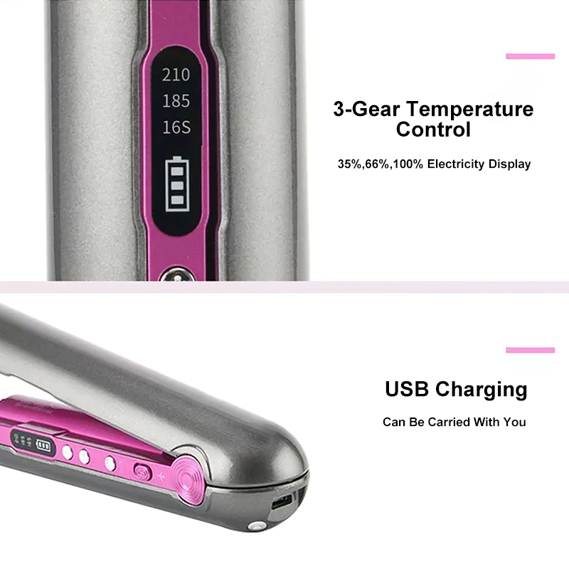 8 Year Exporter Curler And Straightener Set -
KooFex Hair Straightener Wireless Mini Flat Iron Strap On Airplane Travel Hair Straightener - KooFex