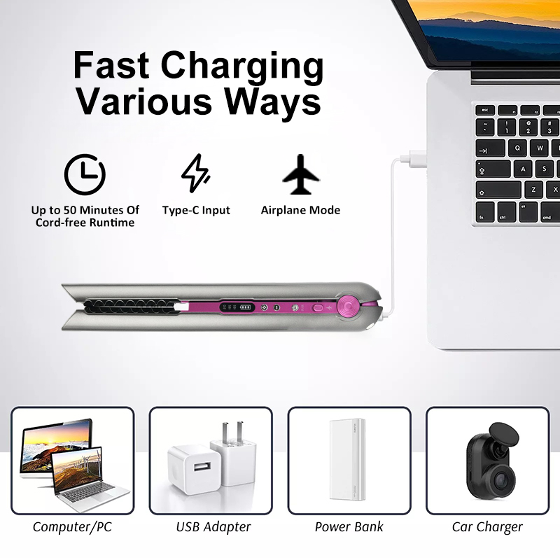 8 Year Exporter Curler And Straightener Set -
KooFex Hair Straightener Wireless Mini Flat Iron Strap On Airplane Travel Hair Straightener - KooFex