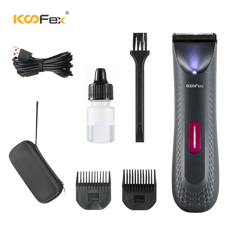 PriceList for Cordless Barber Clippers -
Cordless Men's Body Trimmer Pubic Waterproof IPX7 Body Groomer - KooFex