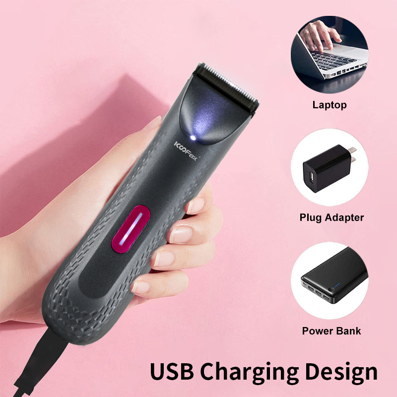 PriceList for Cordless Barber Clippers -
Cordless Men's Body Trimmer Pubic Waterproof IPX7 Body Groomer - KooFex
