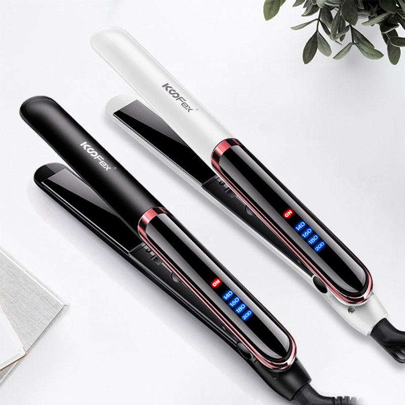 High Quality for Hair Straightener Set -
KooFex New Style Custom LED Display Steam Hair Straightener Professional Titanium Flat Irons Hair Styling Straightener - KooFex