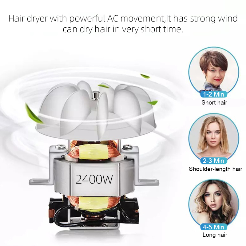 Special Price for Rechargable Hair Dryer -
KooFex Powerful AC Motor 2400W Hair Dryer Negative Ion Home Professional Salon Hair Dryer - KooFex