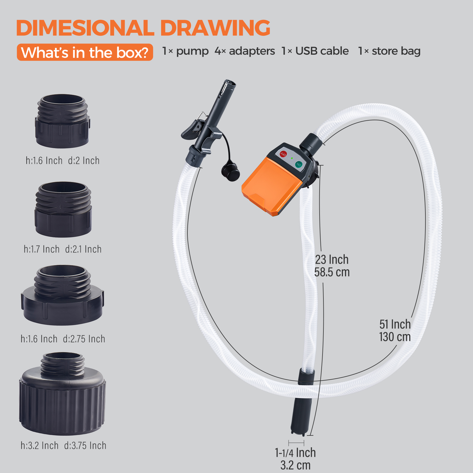FN701CA-USB | Automatic Portable Battery and USB Powered Fuel Transfer Pump detal
