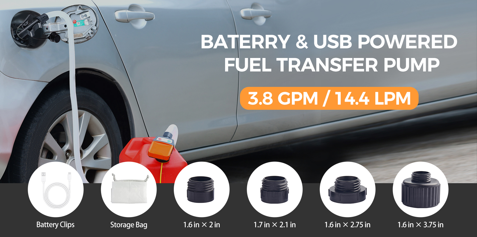 FN701CA-USB | Automatic Portable Battery and USB Powered Fuel Transfer Pump detail 08