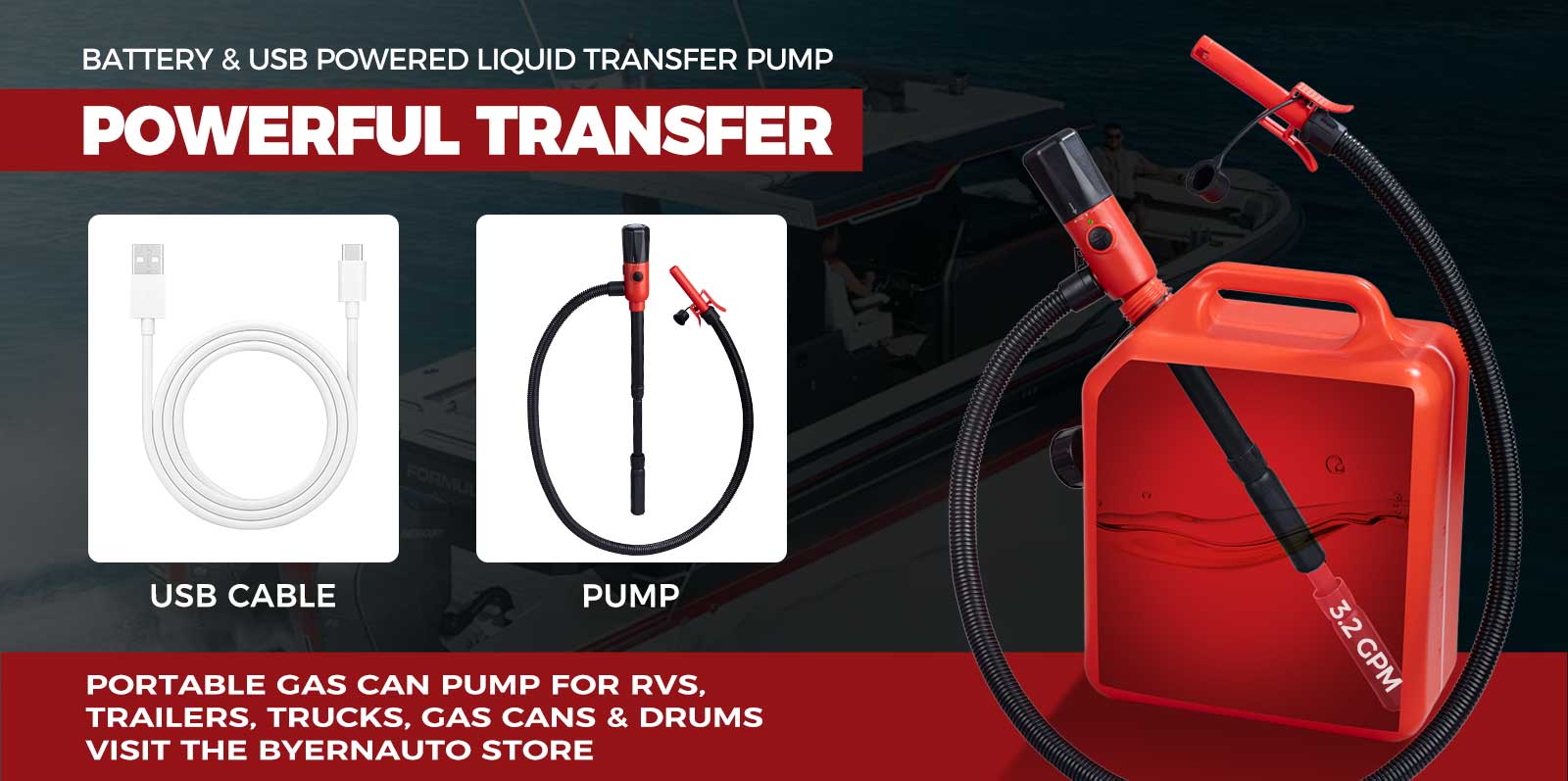 FN201A-USB | Battery Powered Telescopic Fuel Transfer Pump 09