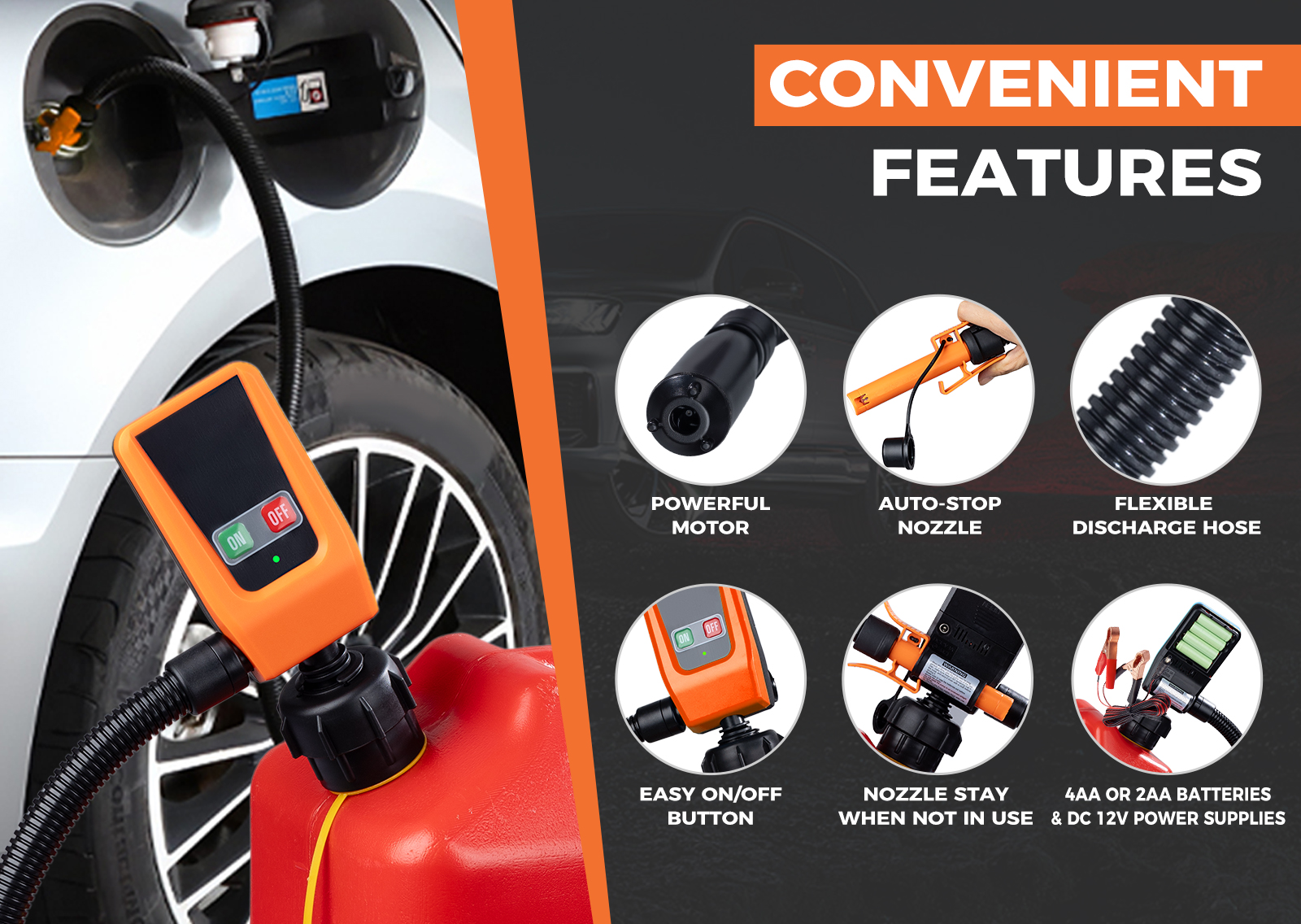 FN802A | Automatic Portable Battery and DC Powered Fuel Transfer Pump 01