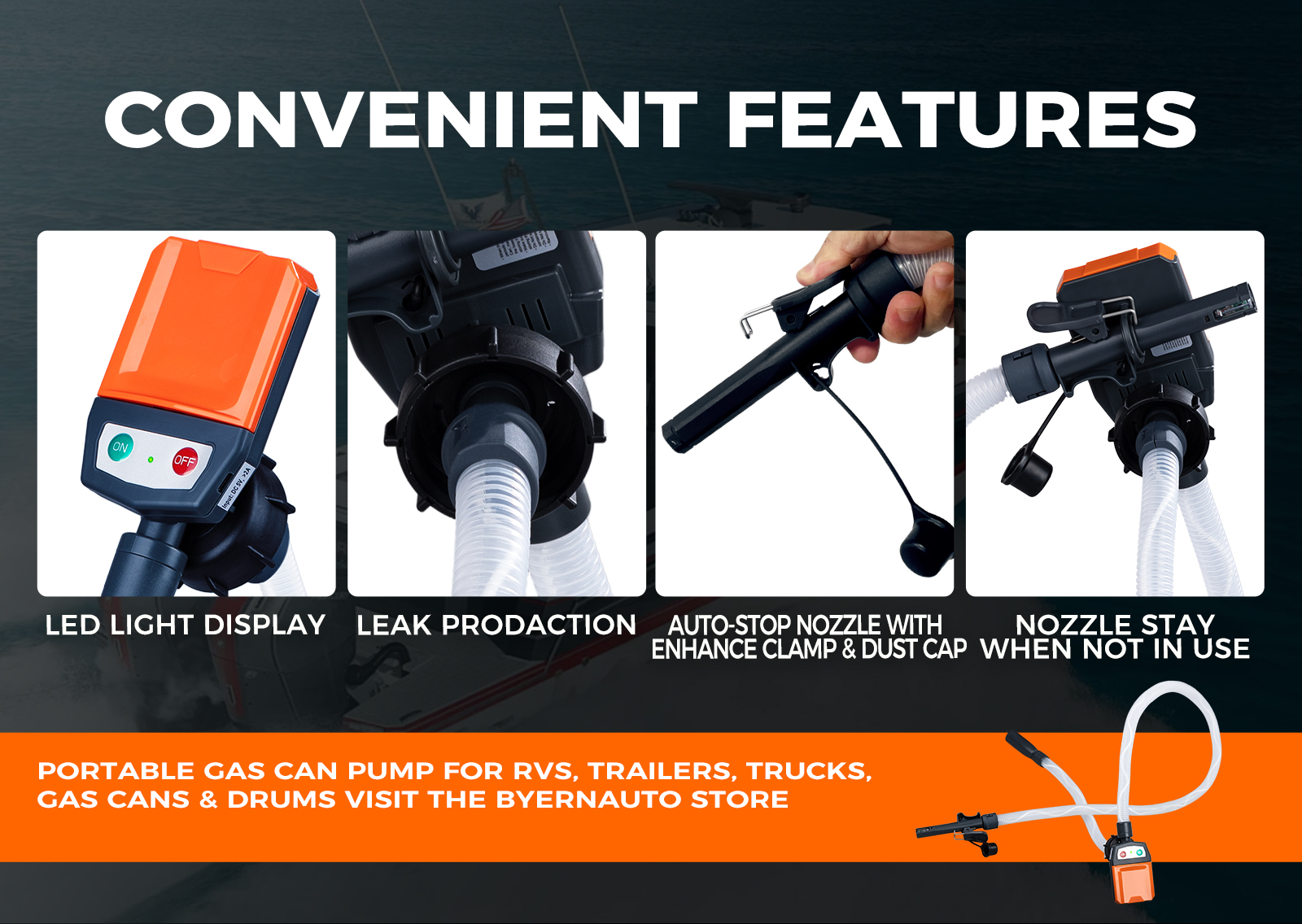 FN701CA-USB | Automatic Portable Battery and USB Powered Fuel Transfer Pump detial01