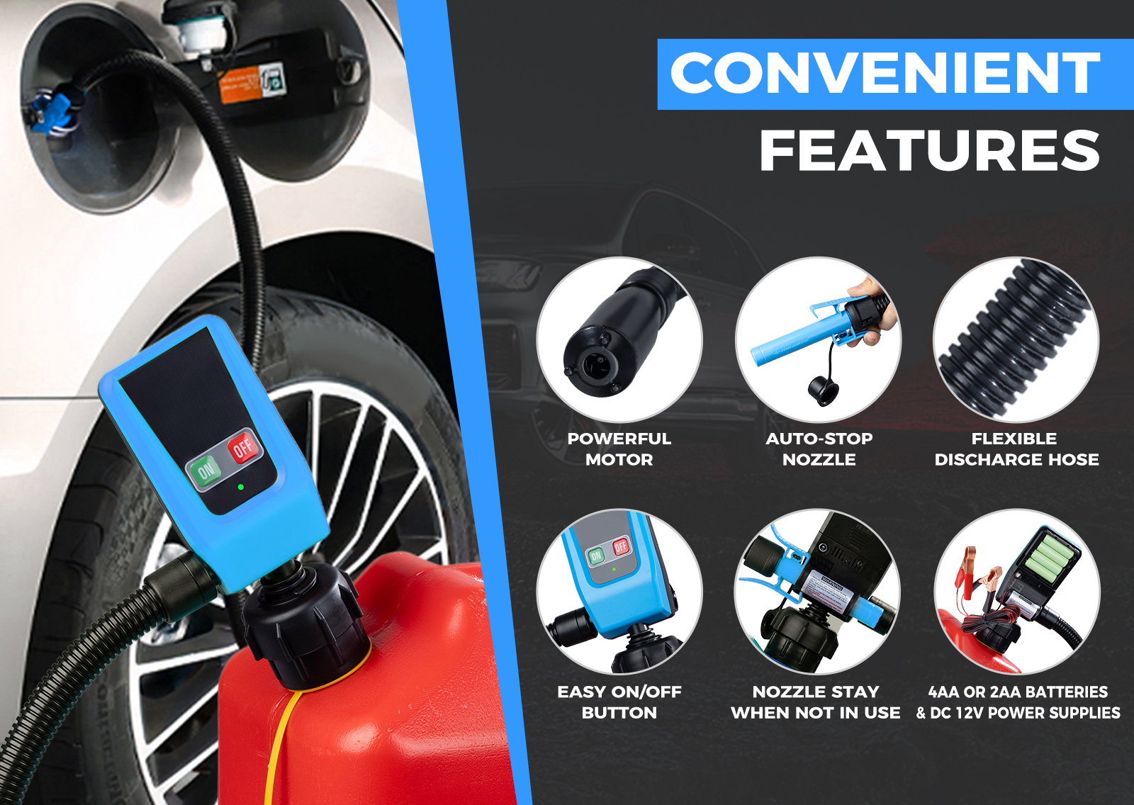 FN802A | Automatic Portable Battery and DC Powered Fuel Transfer Pump 02