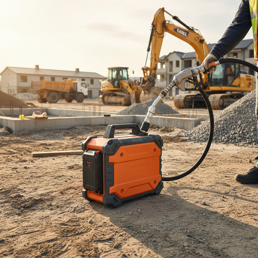 Battery Operated Gas Pump For Construction Site Equipment