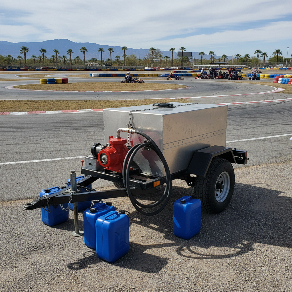 Transfer Tank And Pump For Go-Kart Racing Tracks