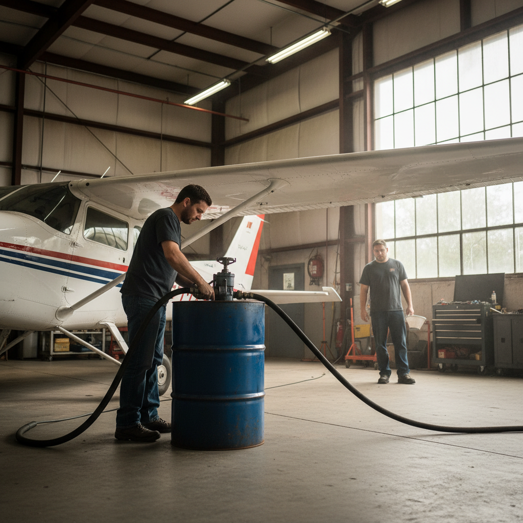 55 Gallon Drum Pump For Small Aircraft Maintenance