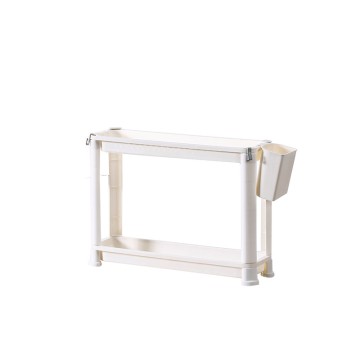 Narrow Space Storage Cart - Slim Plastic Rolling Organizer with Multiple Tier Shelves