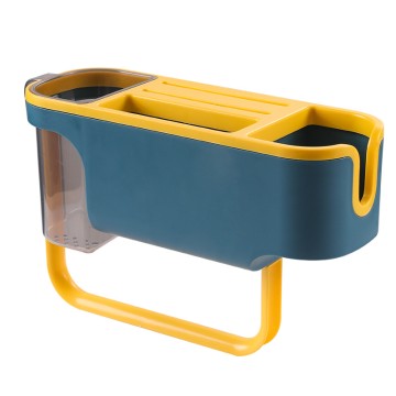 Peel-and-Stick Plastic Knife Holder - Wall-Mounted Utensil Organizer with Drainage for Forks, Knives, Chopsticks